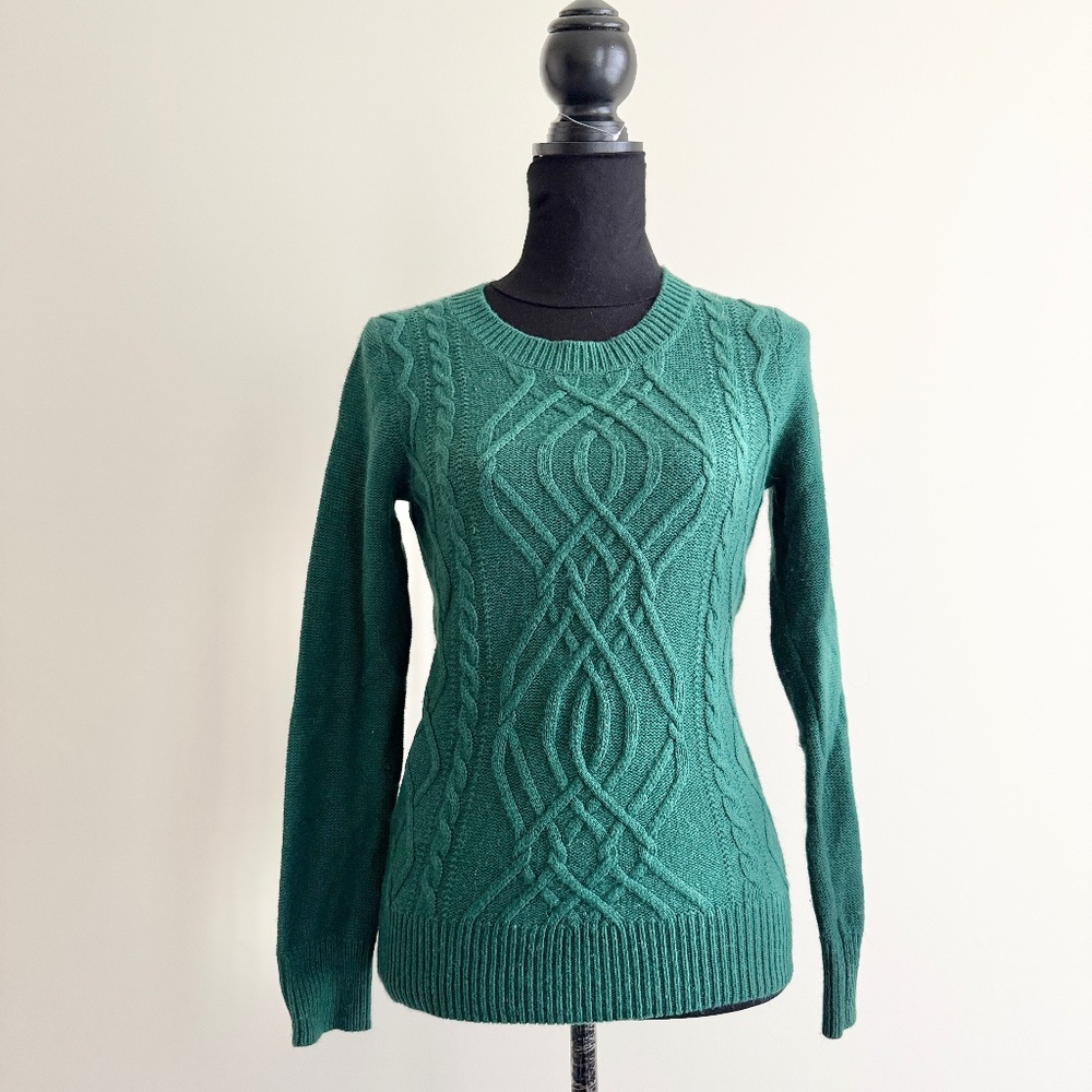Merona Cable Knit Sweater – Size Small green